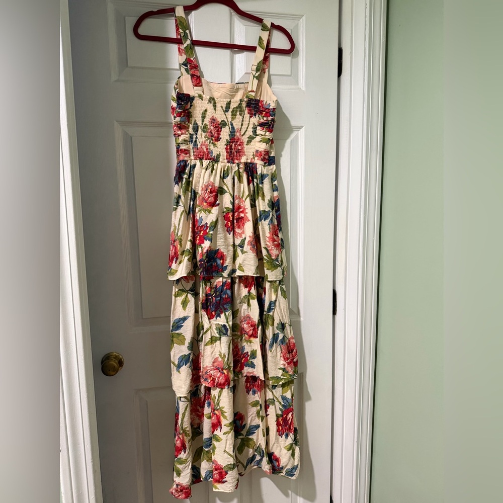 Abercrombie floral tiered maxi dress, size S - Picture 4 of 8